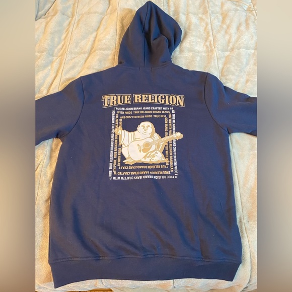 True Religion Navy Blue Hoodie Bundle Size Large and X Large - Picture 8 of 12